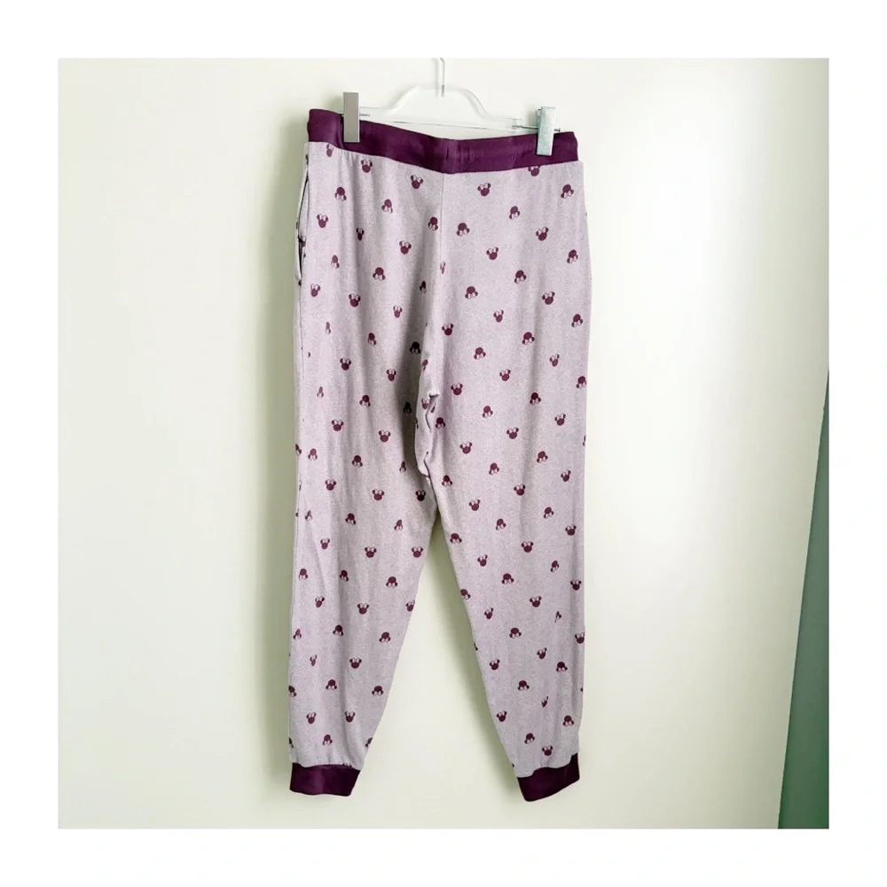 Disney | Women’s Purple Minnie Mouse All Over Long Sleeve Pajama Pants Set - Picture 10 of 14